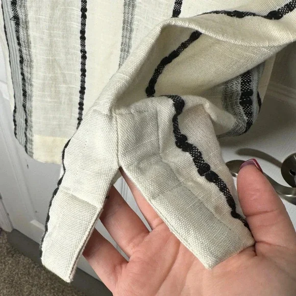 SOFT SURROUNDINGS Coco De Mer Cotton Striped Embroidered Dress Size Petite‎ XS - Picture 6 of 7